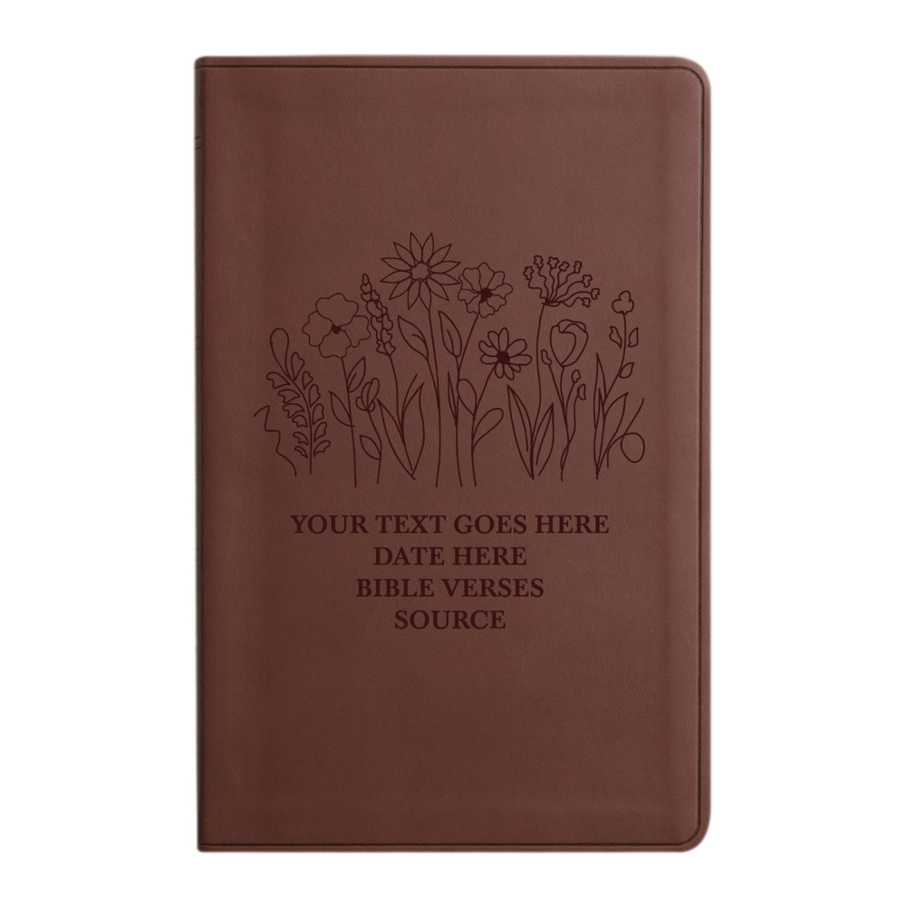 ESV Brown Standard Size Holy Bible Large Print | Garden