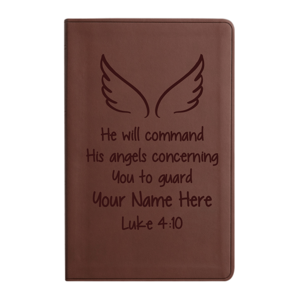 ESV Brown Standard Size Holy Bible Large Print | Luke 4:10