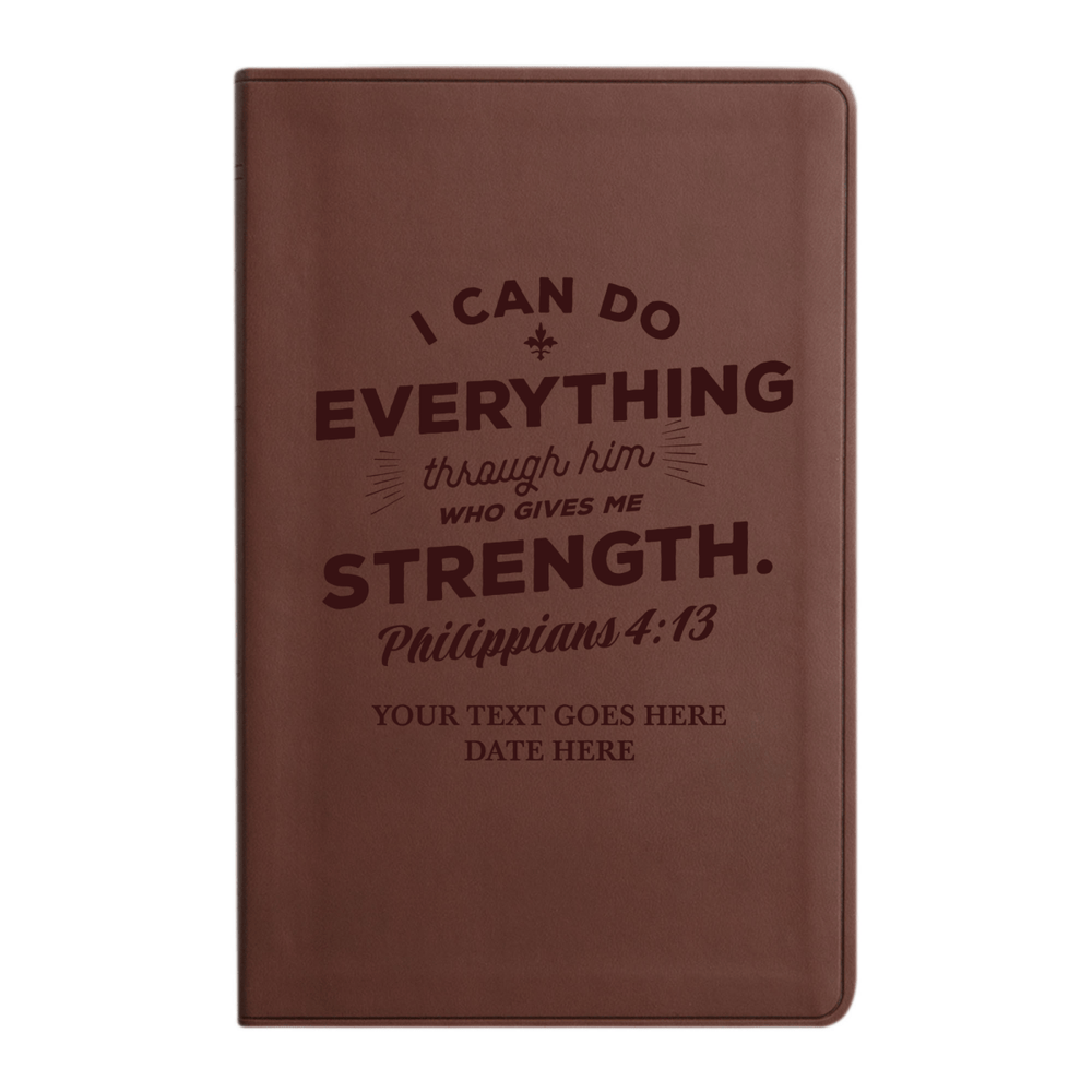 ESV Brown Standard Size Holy Bible Large Print | Philippians 4:13