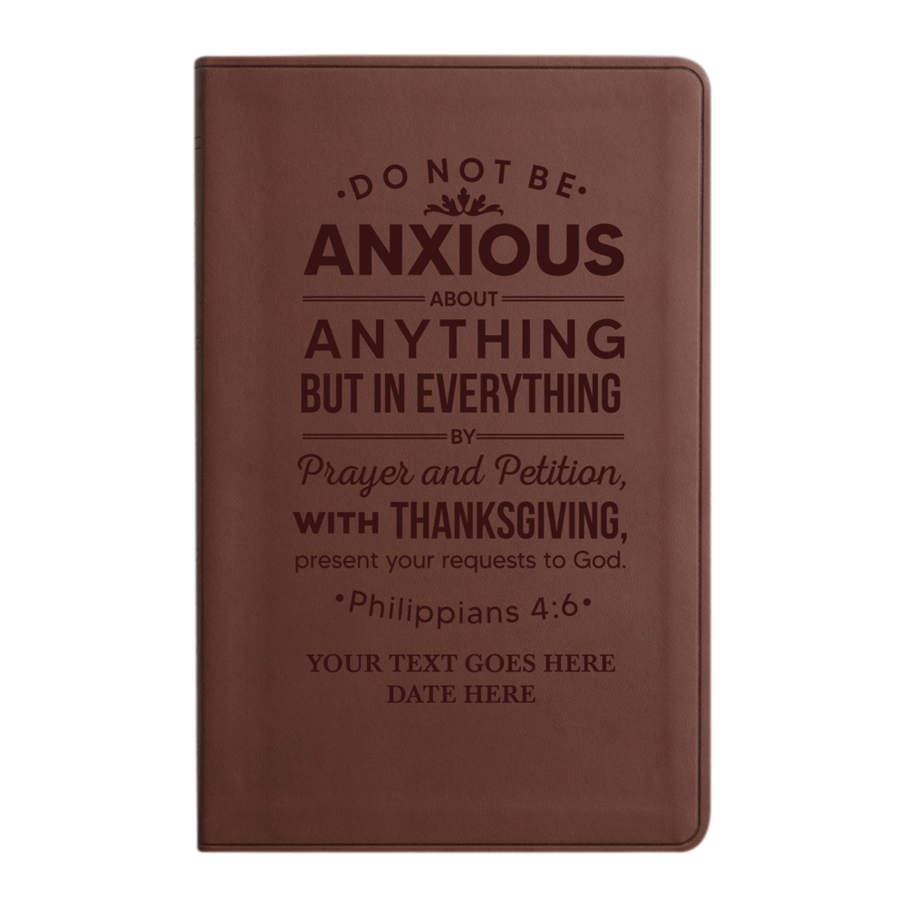 ESV Brown Standard Size Holy Bible Large Print | Philippians 4:6