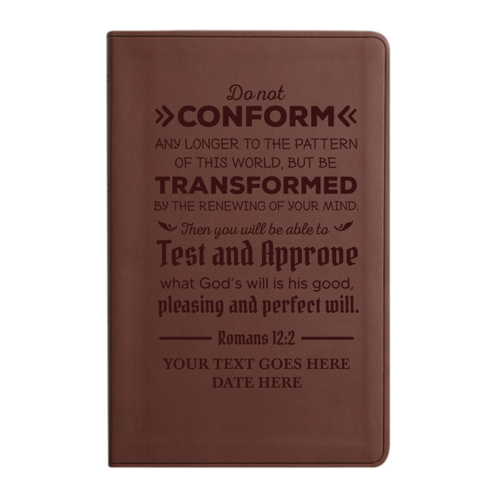 ESV Brown Standard Size Holy Bible Large Print | Romans 12:2