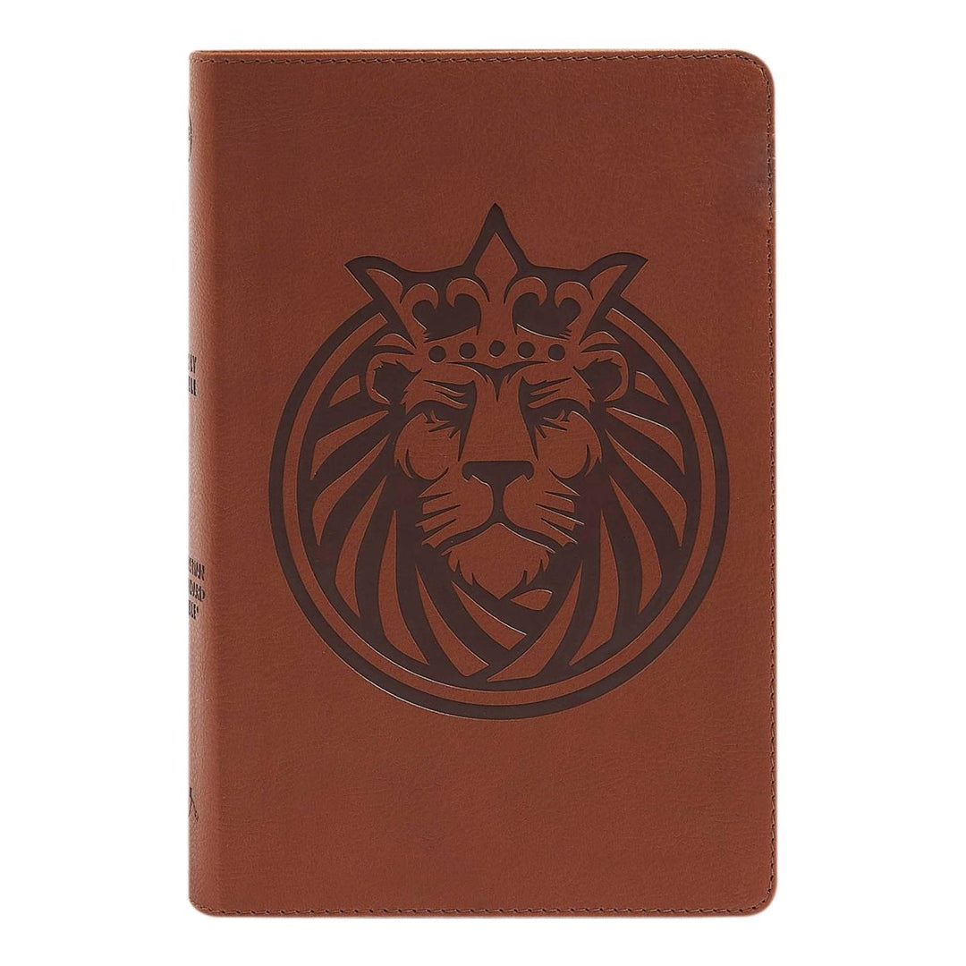 Personalized Faux Leather CSB Kids Bible, Lion Head Leather Touch | Shepherds Shelf - Shepherds Shelf