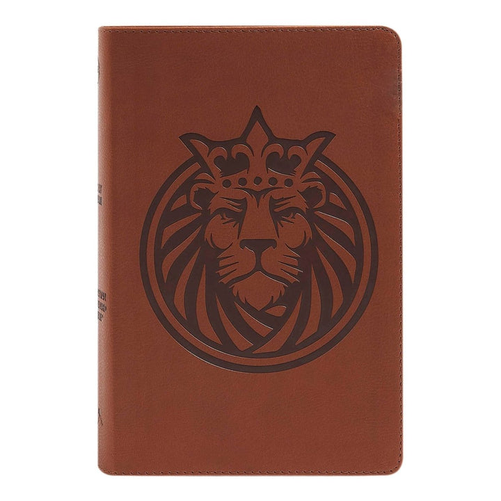 Personalized Faux Leather CSB Kids Bible, Lion Head Leather Touch | Shepherds Shelf - Shepherds Shelf