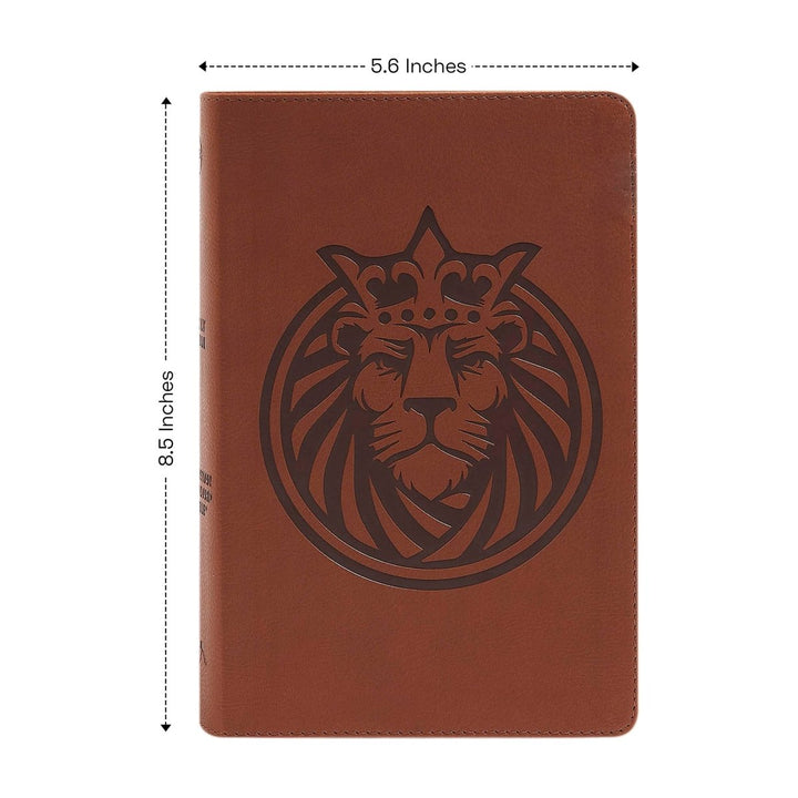 Personalized Faux Leather CSB Kids Bible, Lion Head Leather Touch | Shepherds Shelf - Shepherds Shelf