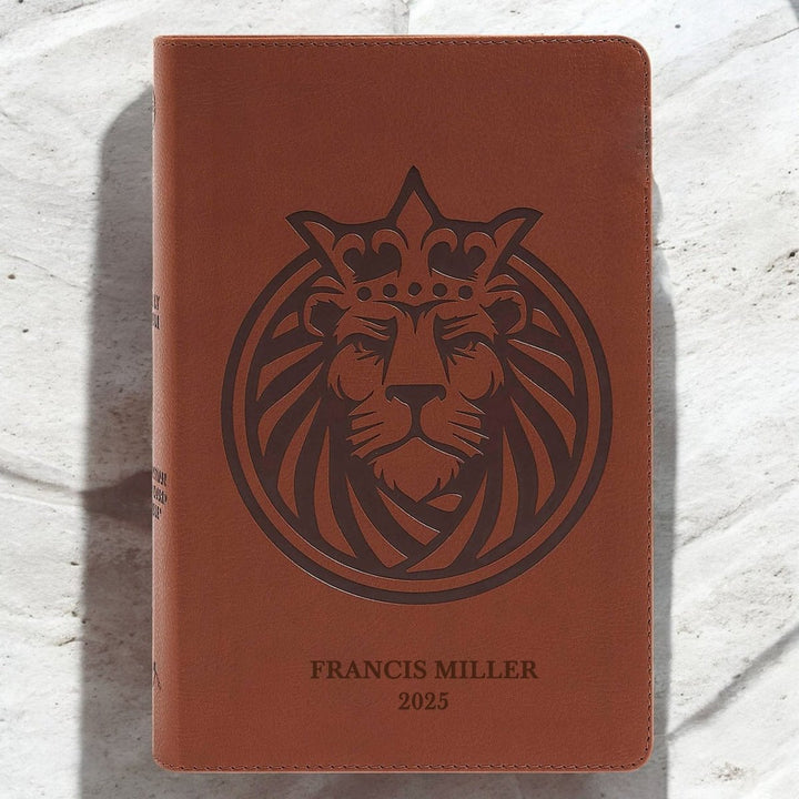 Personalized Faux Leather CSB Kids Bible, Lion Head Leather Touch | Shepherds Shelf - Shepherds Shelf
