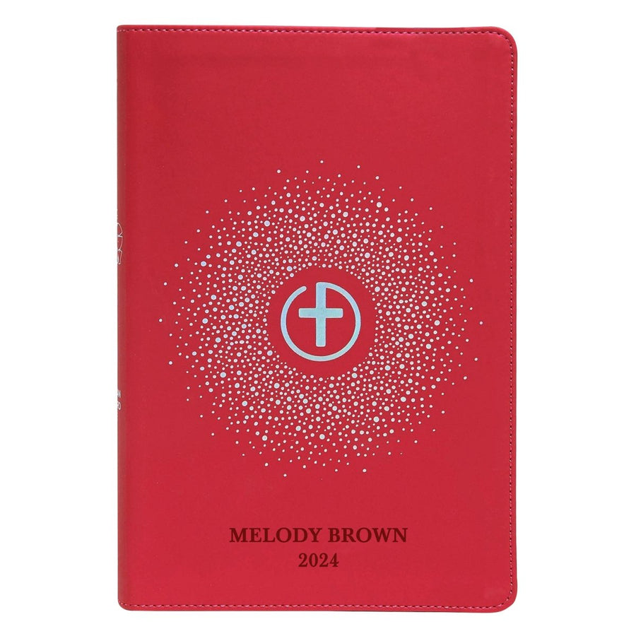 Personalized Faux Leather CSB One Big Story Bible, Pink Leather Touch | Shepherds Shelf - Shepherds Shelf