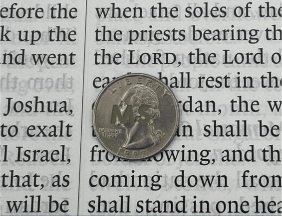 Print sample for this Bible