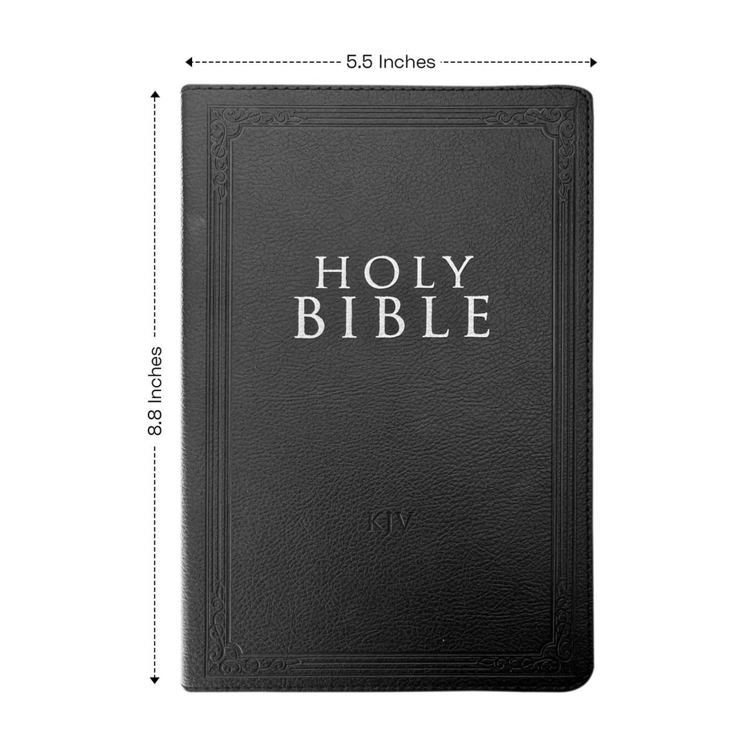 Personalized Faux Leather Small Print KJV Gift and Award Bible, Black | Shepherds Shelf - Shepherds Shelf