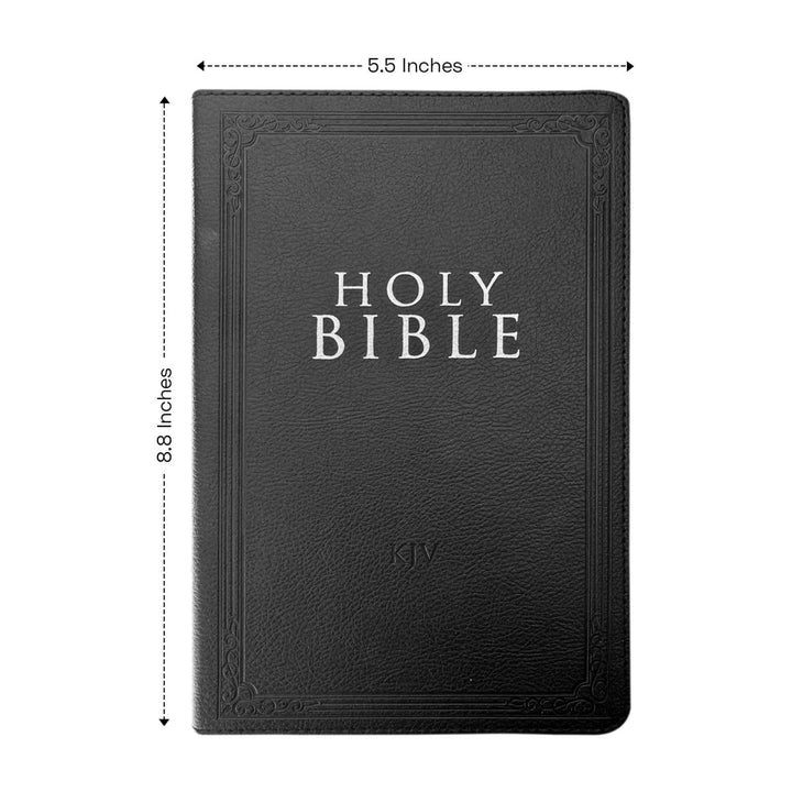 Personalized Faux Leather Small Print KJV Gift and Award Bible, Black | Shepherds Shelf - Shepherds Shelf