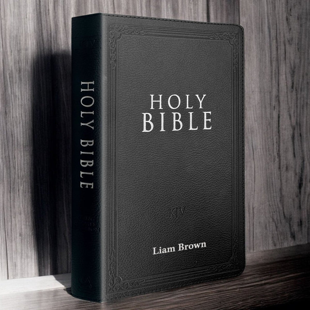 Personalized Faux Leather Small Print KJV Gift and Award Bible, Black | Shepherds Shelf - Shepherds Shelf