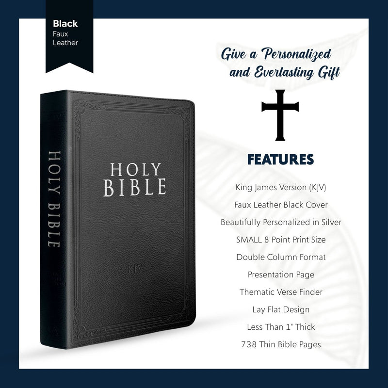 KJV Black Standard Size Holy Bible Small Print