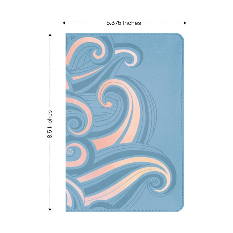 NLT Pink Teal Kids Holy Bible Medium Print | Swirl Design