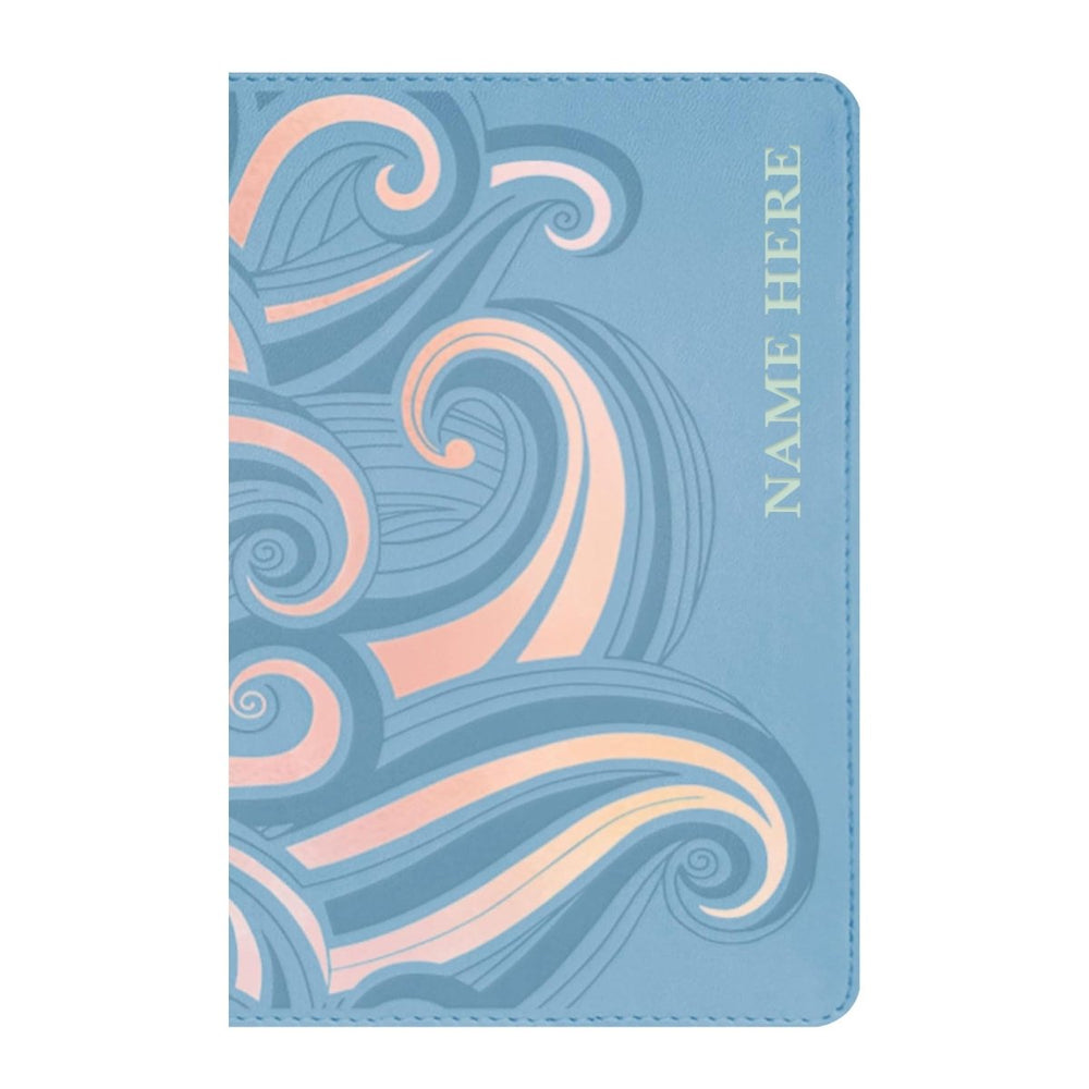 NLT Pink Teal Kids Holy Bible Medium Print | Swirl Design