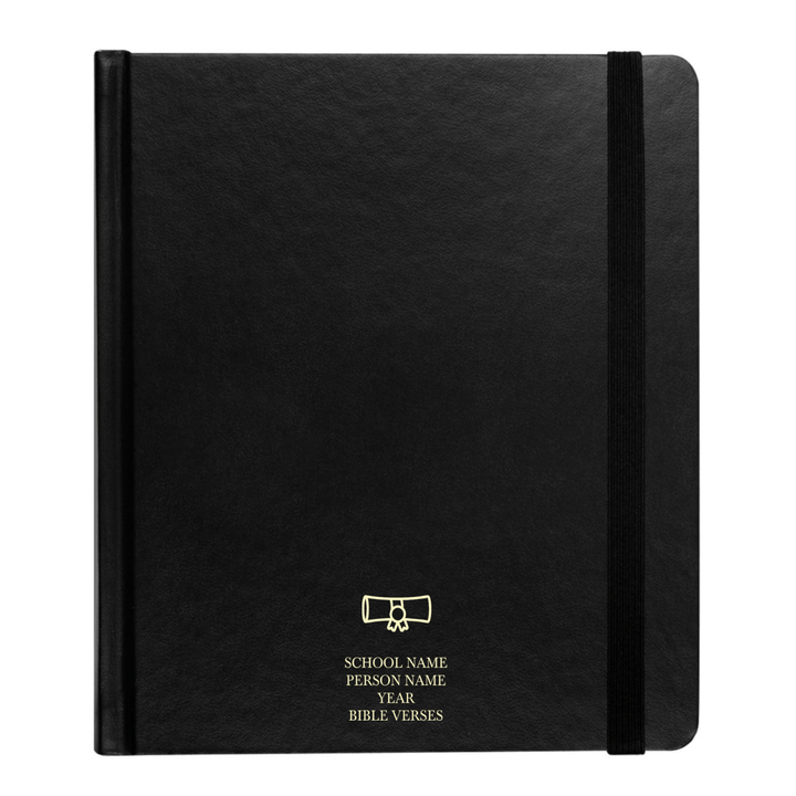Personalized Hardcover ESV Journaling Bible English Standard Version Holy Bible with Custom Name, Date, Text and 2" Ruled Margins Black | Shepherds Shelf - Shepherds Shelf