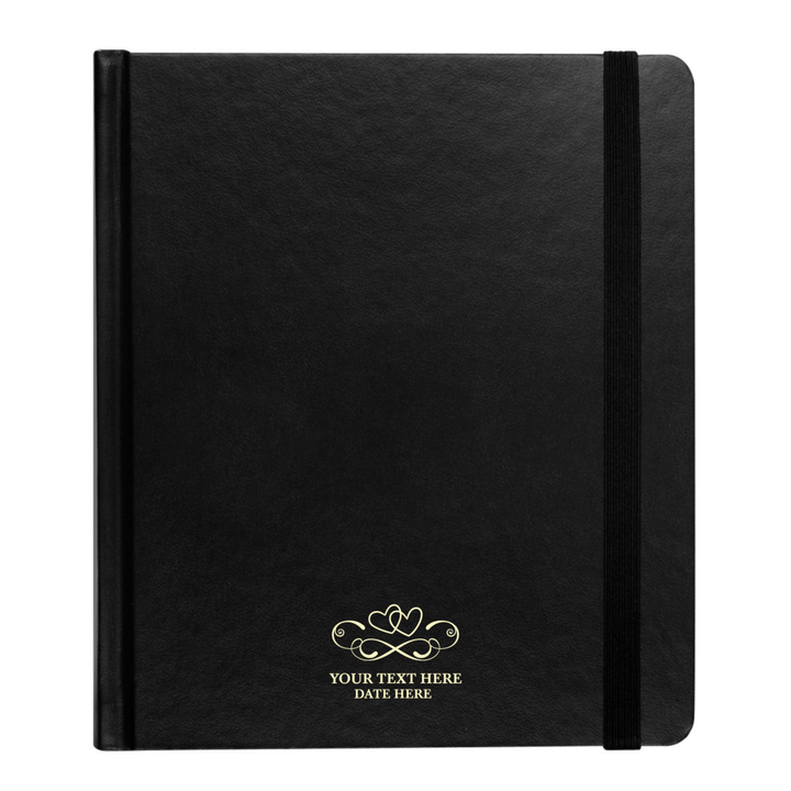 Personalized Hardcover ESV Journaling Bible English Standard Version Holy Bible with Custom Name, Date, Text and 2" Ruled Margins Black | Shepherds Shelf - Shepherds Shelf