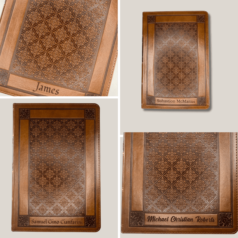 KJV Honey Brown Study Size Holy Bible Giant Print
