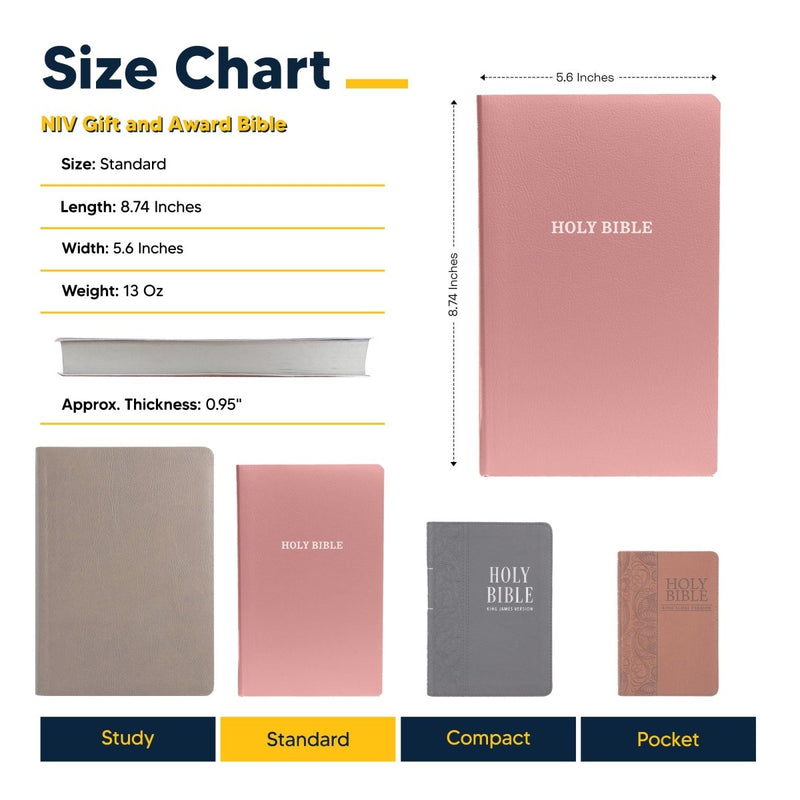 KJV Pink Standard Size Holy Bible Small Print