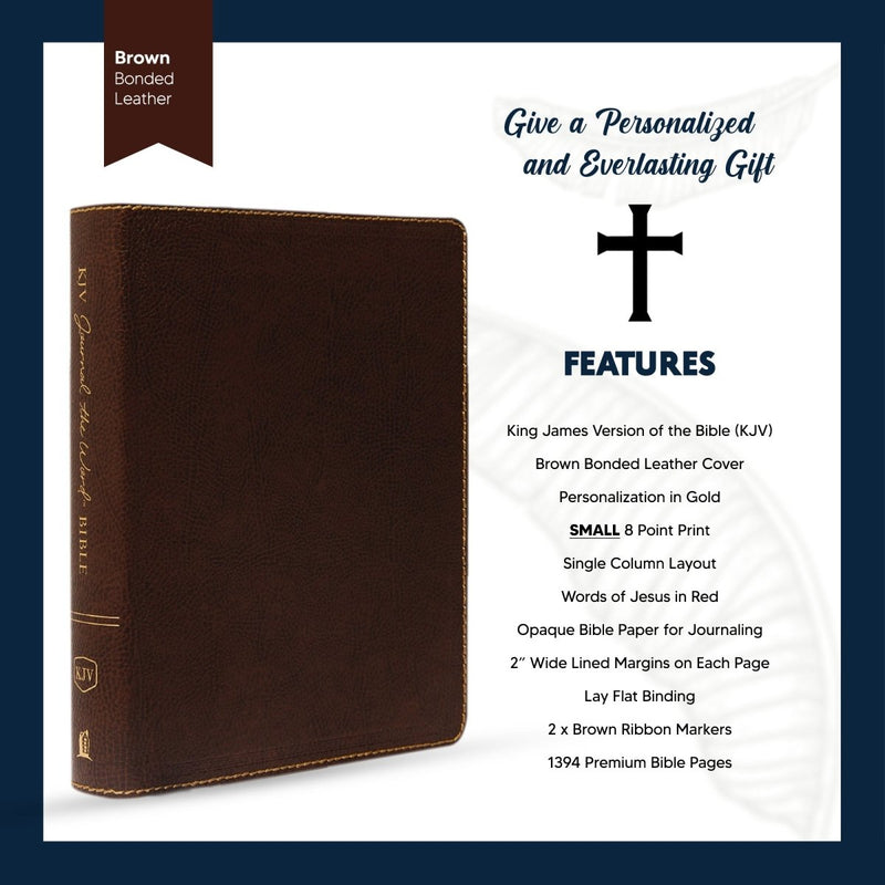 KJV Brown Standard Size Holy Bible Small Print