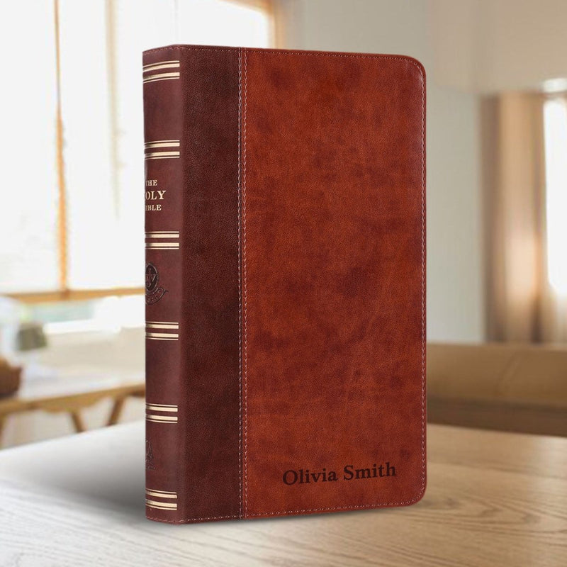 KJV Brown Standard Size Premium Holy Bible Large Print