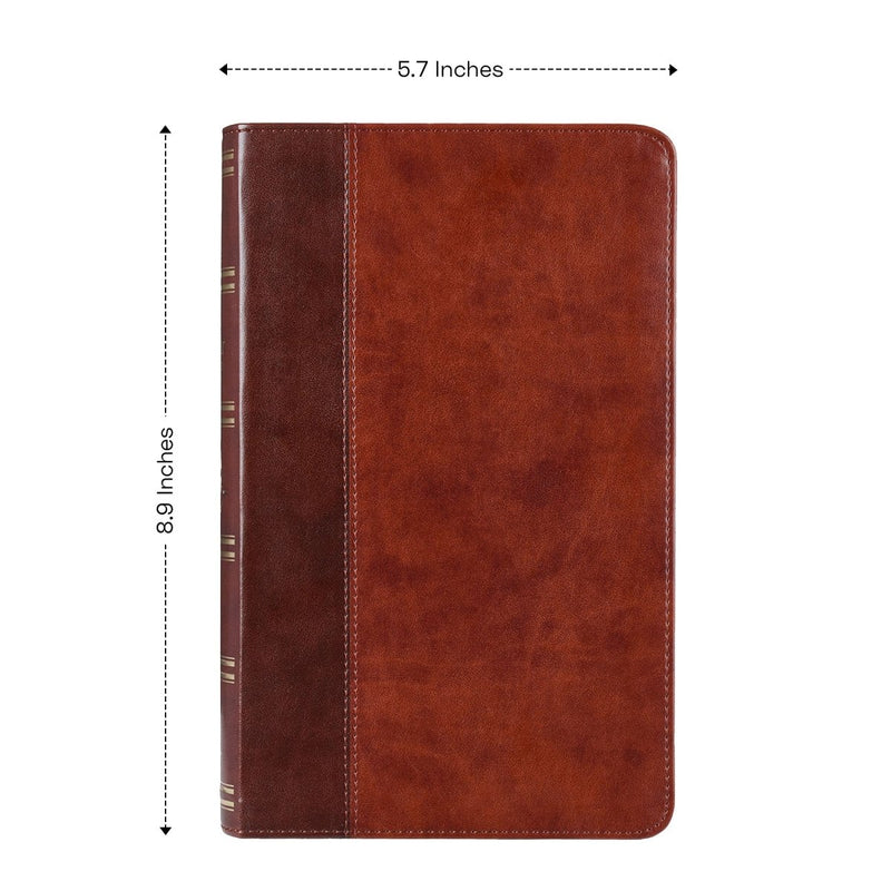 KJV Brown Standard Size Premium Holy Bible Large Print