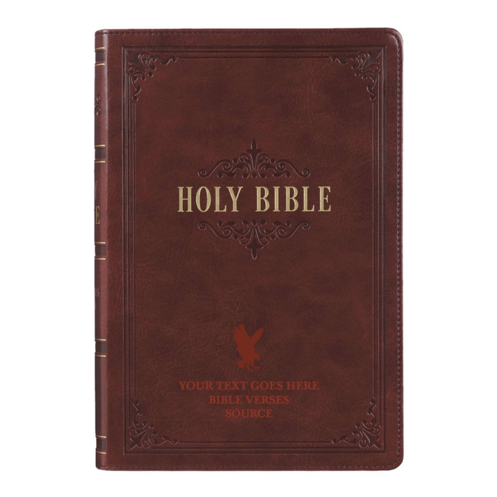 Personalized KJV Holy Bible Faux Leather Large Bible with Index Tabs Giant Print King James Version Bible Custom with Name, Date or Text Gift for Christian & Religious Celebrations | Shepherds Shelf - Shepherds Shelf
