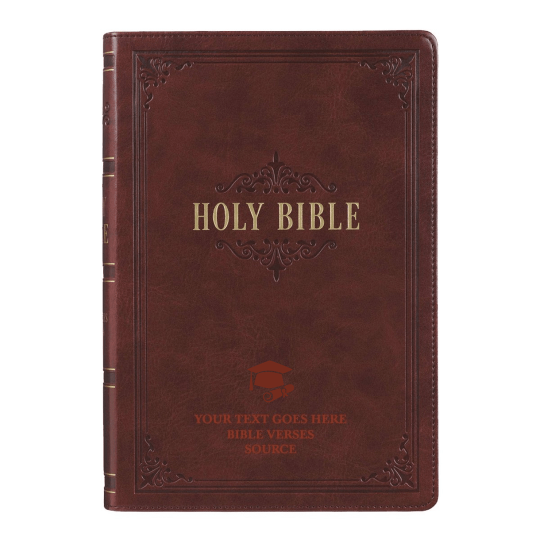 Personalized KJV Holy Bible Faux Leather Large Bible with Index Tabs Giant Print King James Version Bible Custom with Name, Date or Text Gift for Christian & Religious Celebrations | Shepherds Shelf - Shepherds Shelf