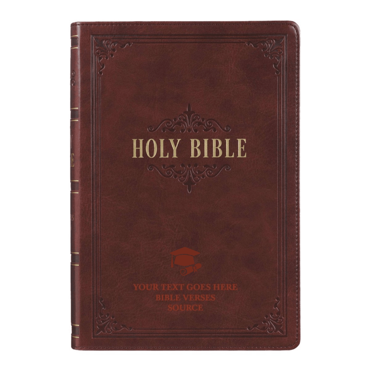 Personalized KJV Holy Bible Faux Leather Large Bible with Index Tabs Giant Print King James Version Bible Custom with Name, Date or Text Gift for Christian & Religious Celebrations | Shepherds Shelf - Shepherds Shelf