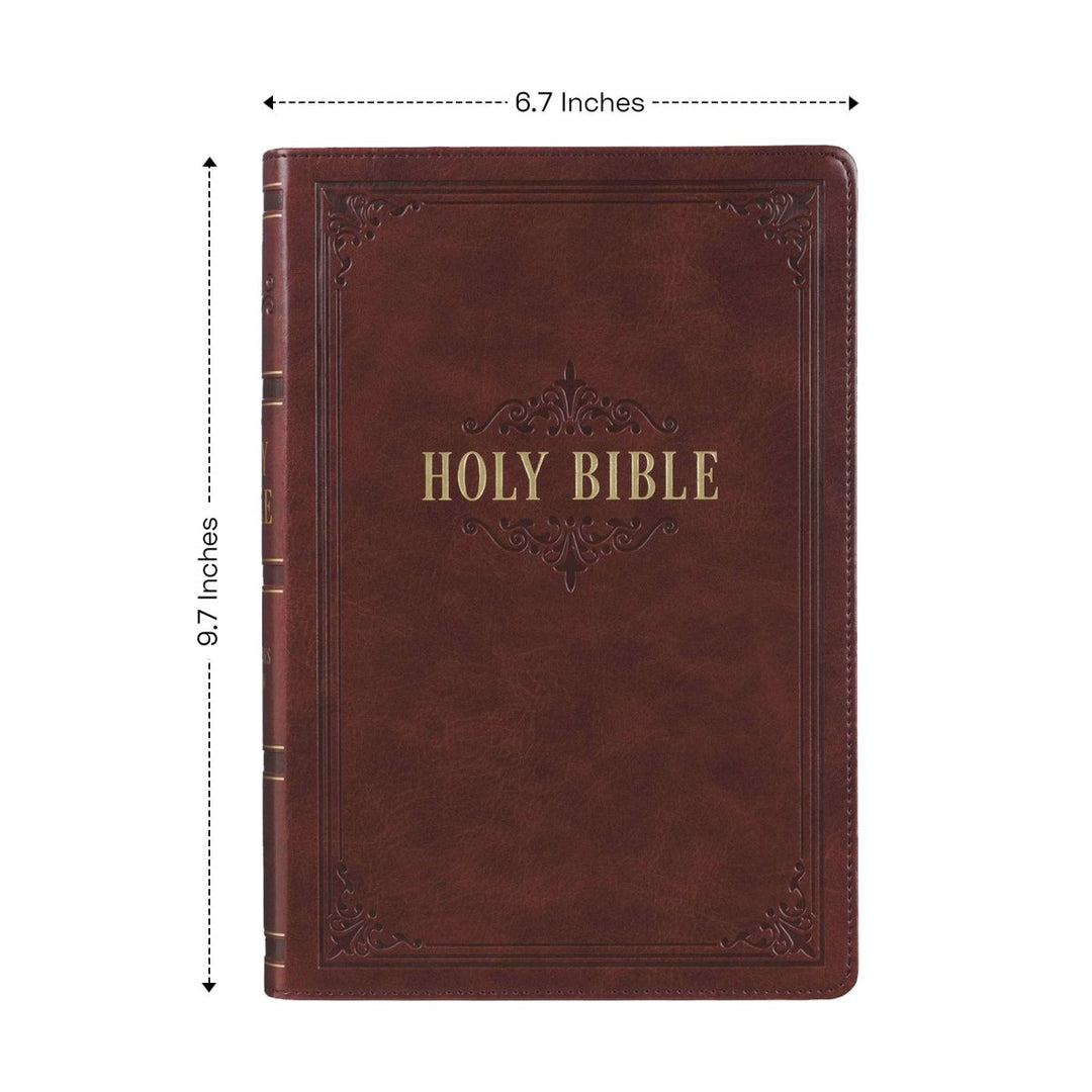 Personalized KJV Holy Bible Faux Leather Large Bible with Index Tabs Giant Print King James Version Bible Custom with Name, Date or Text Gift for Christian & Religious Celebrations | Shepherds Shelf - Shepherds Shelf