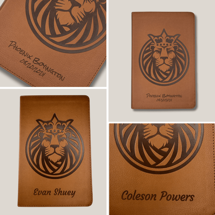 Personalized KJV Kids Bible Brown Faux Leather Large Print Size with Royal Lion Design | Shepherds Shelf - Shepherds Shelf
