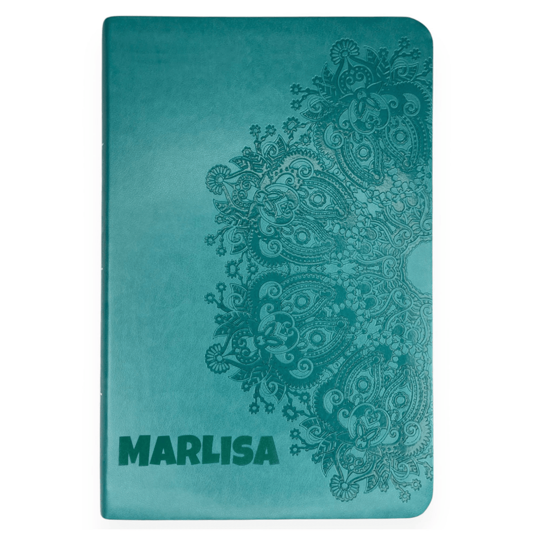 Personalized KJV Reference Holy Bible Teal Faux Leather Large Print Size | Shepherds Shelf - Shepherds Shelf
