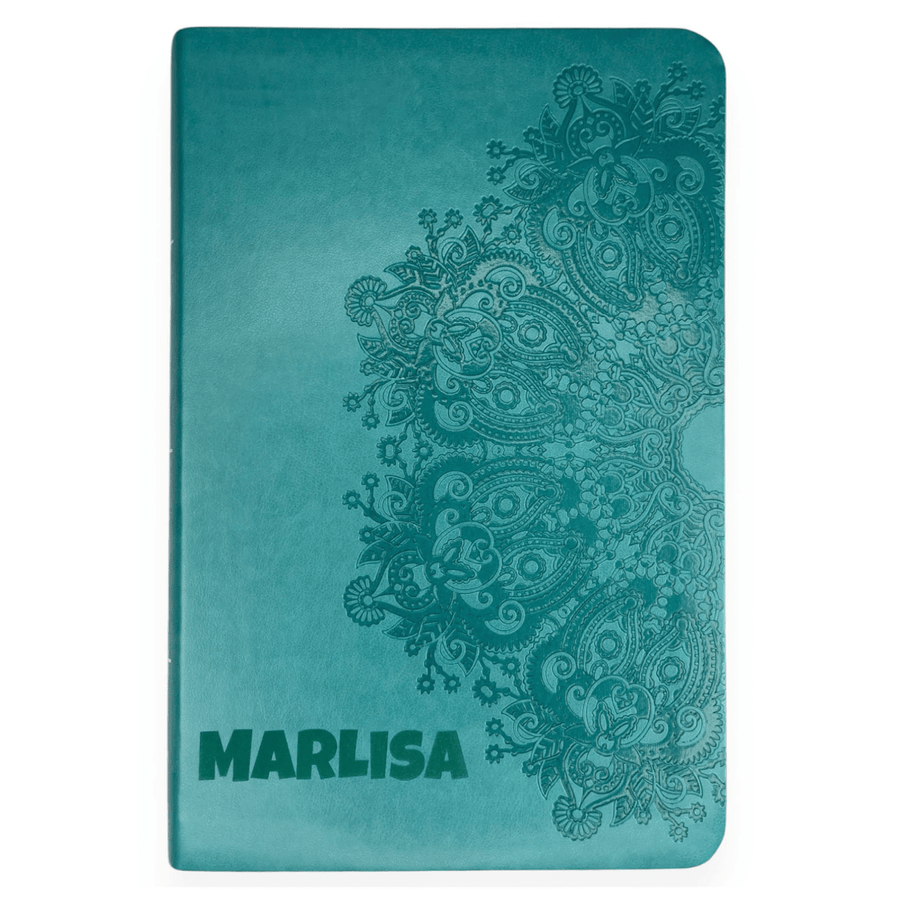 Personalized KJV Reference Holy Bible Teal Faux Leather Large Print Size | Shepherds Shelf - Shepherds Shelf