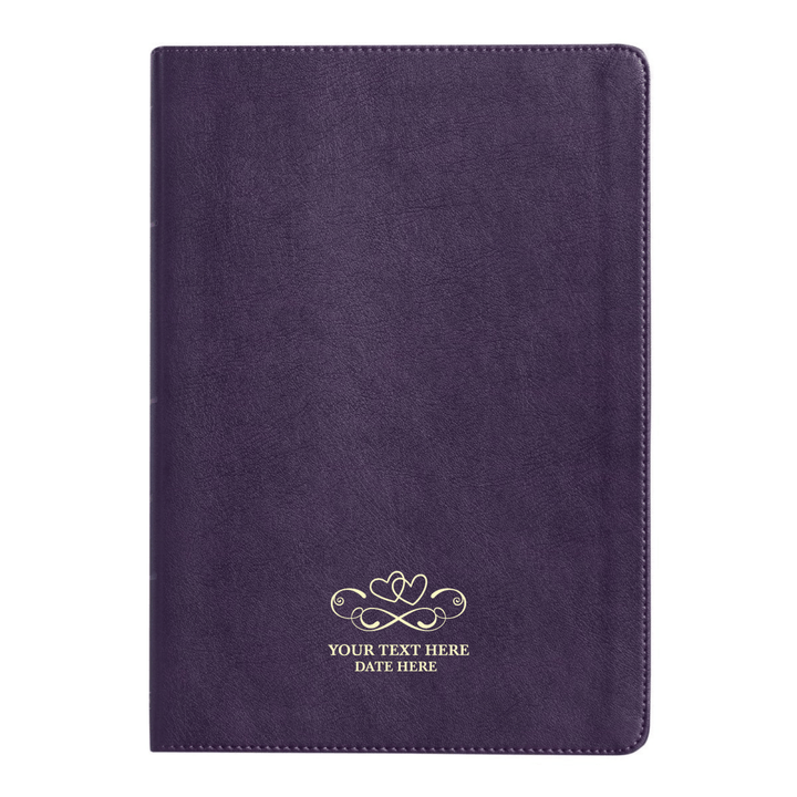 Personalized KJV Thinline Custom Bible Faux Leather Cover Large Print Size Purple | Shepherds Shelf - Shepherds Shelf