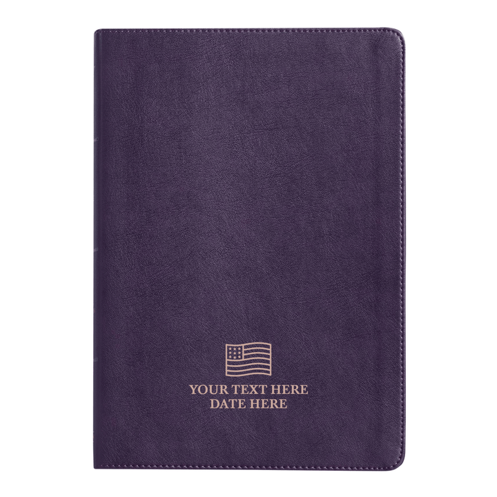 Personalized KJV Thinline Custom Bible Faux Leather Cover Large Print Size Purple | Shepherds Shelf - Shepherds Shelf