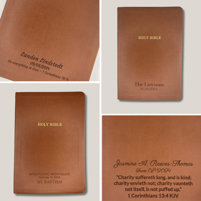 KJV Brown Standard Size Thinline Holy Bible Large Print