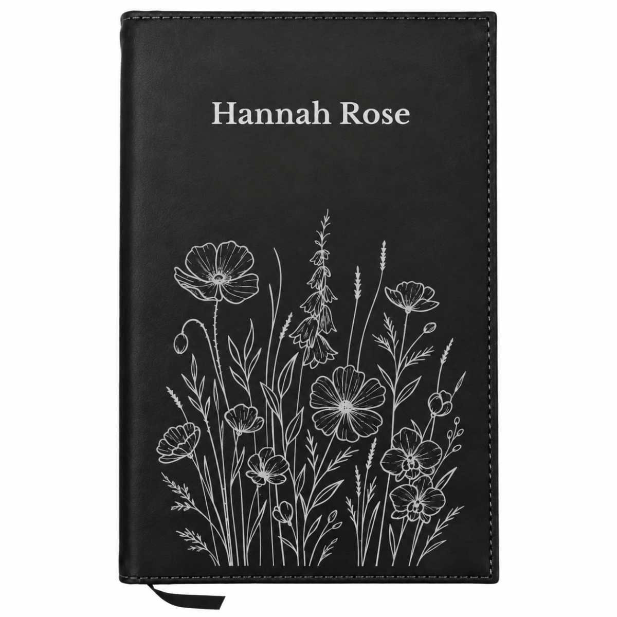 Personalized Leatherette Journal Notebook | Bunch of Flowers - Shepherds Shelf