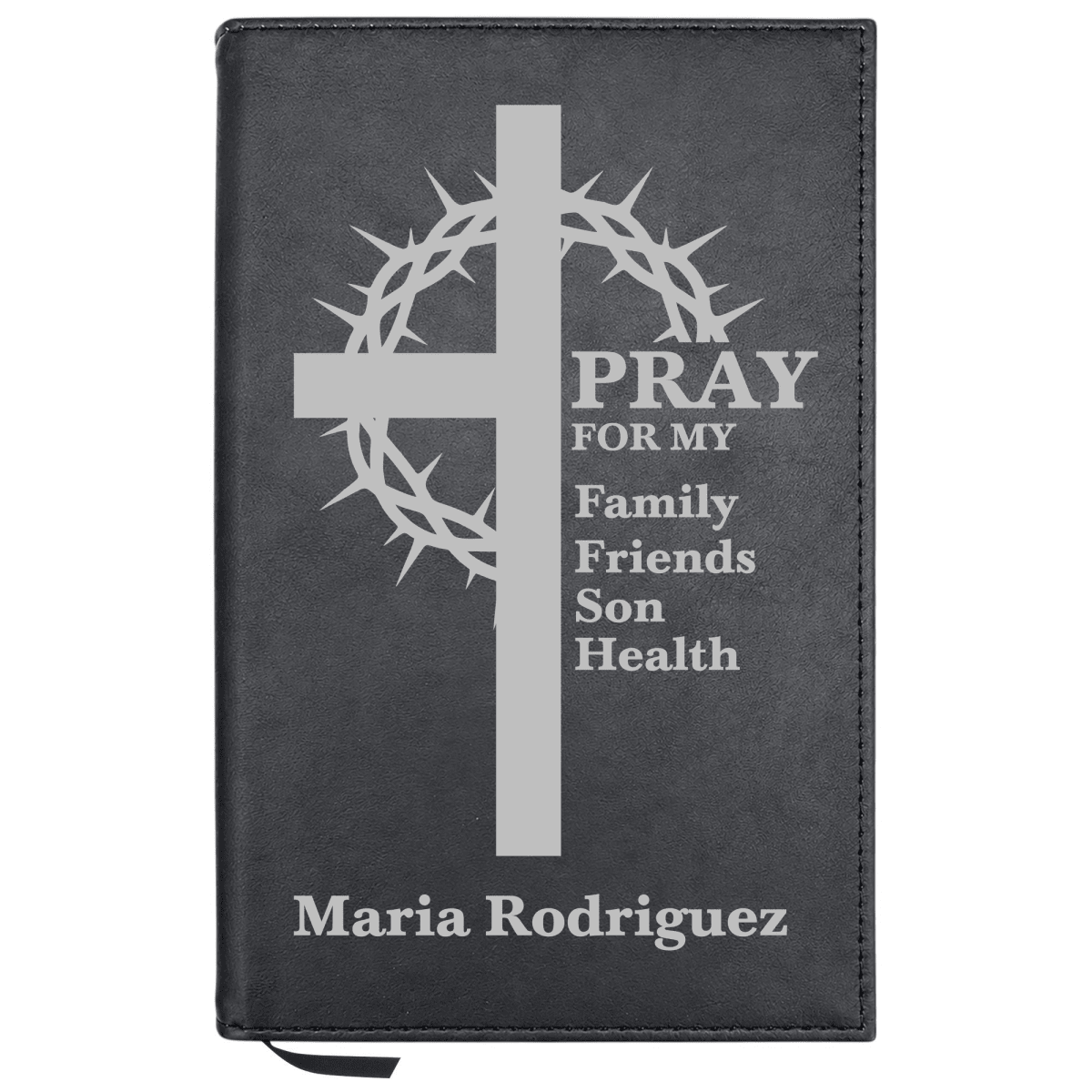 Personalized Leatherette Journal Notebook | Crown of Thorns - Shepherds Shelf