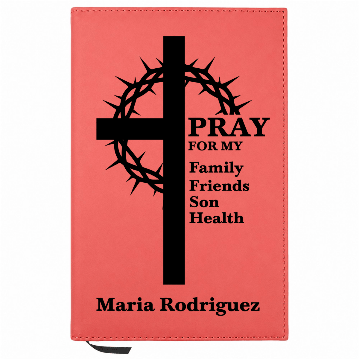 Personalized Leatherette Journal Notebook | Crown of Thorns - Shepherds Shelf