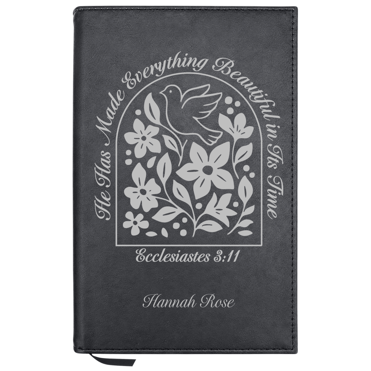 Personalized Leatherette Journal Notebook | Ecclesiastes 3:11 - Shepherds Shelf