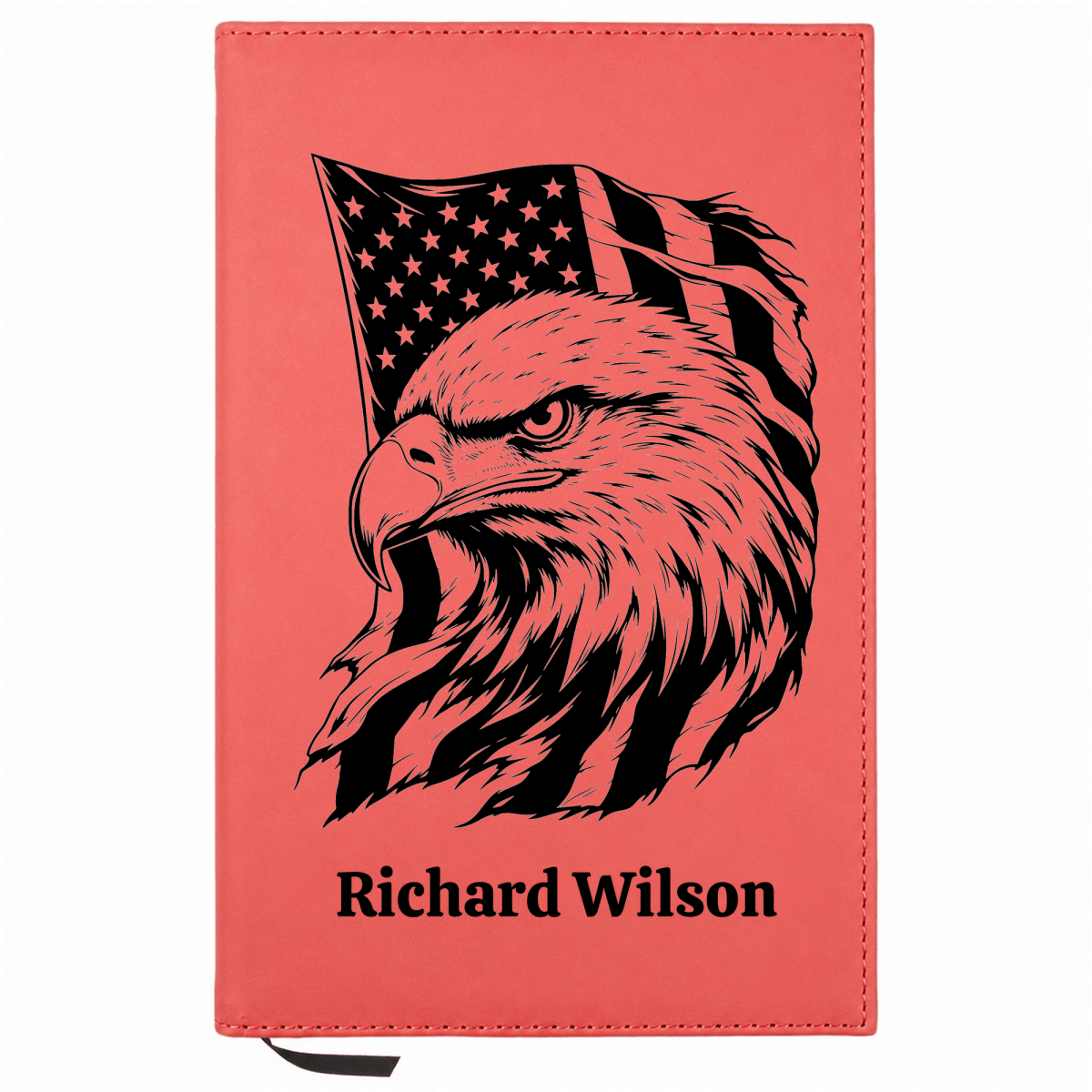 Personalized Leatherette Journal Notebook | Fearless Eagle - Shepherds Shelf