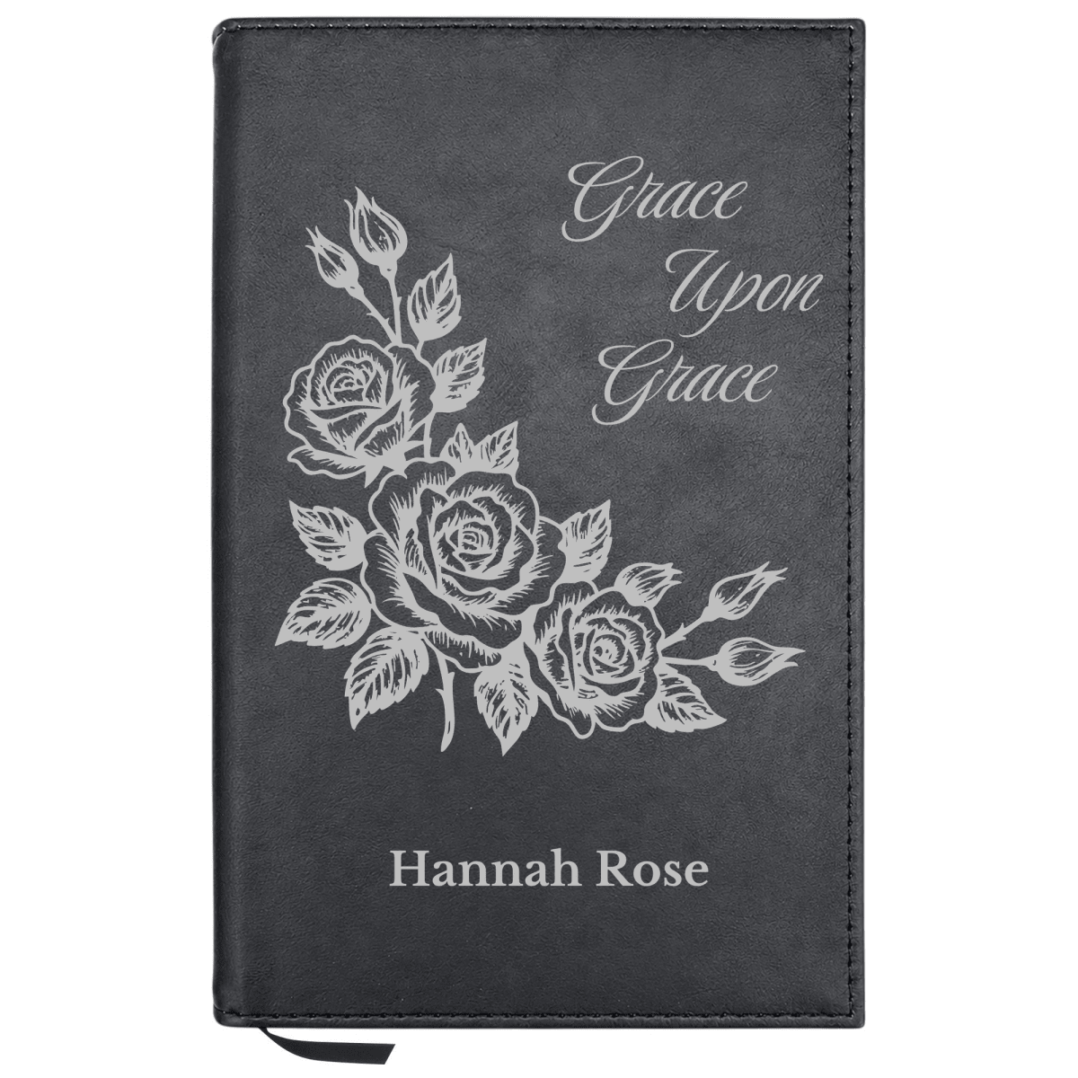 Personalized Leatherette Journal Notebook | Framed Roses - Shepherds Shelf