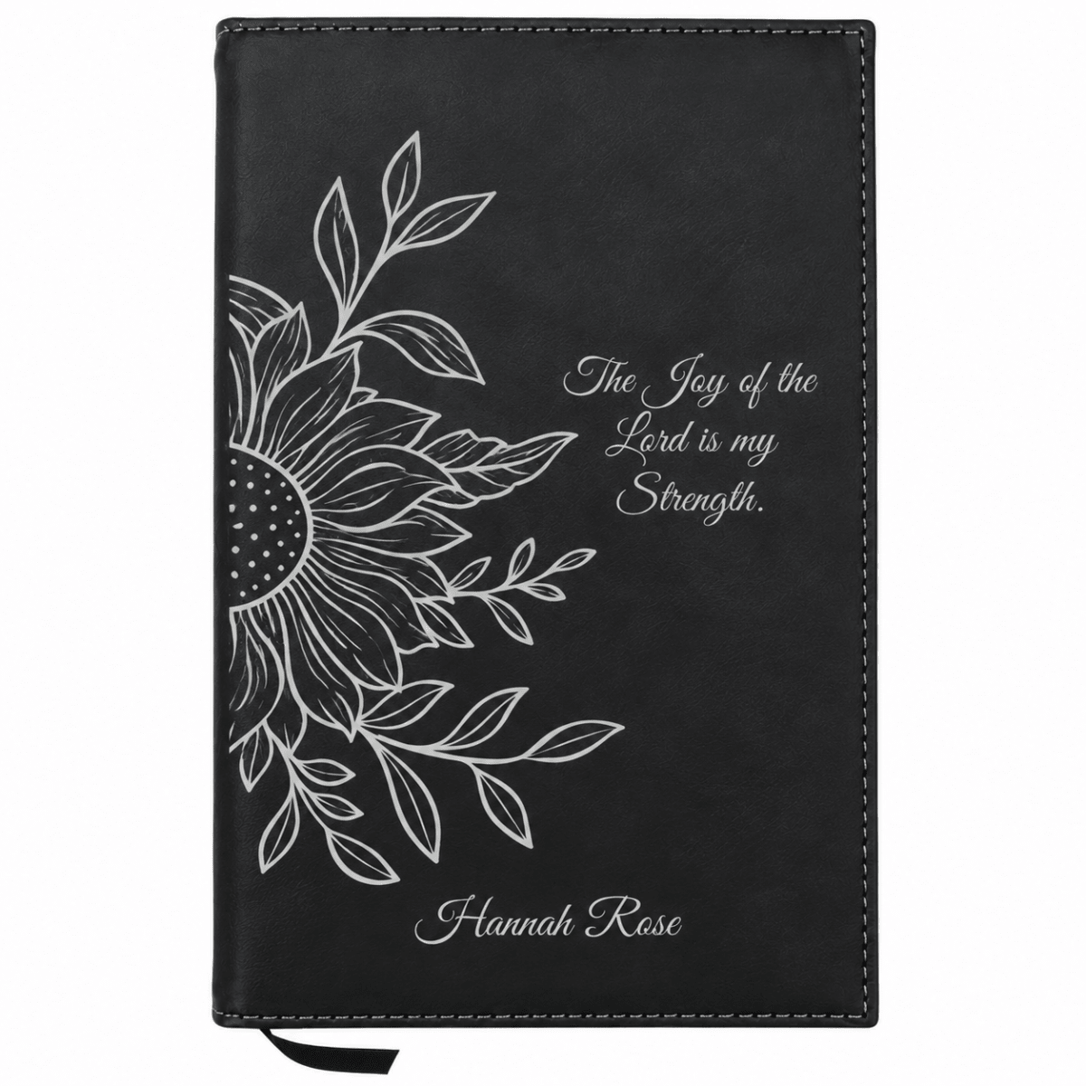 Personalized Leatherette Journal Notebook | Sun Flower II - Shepherds Shelf