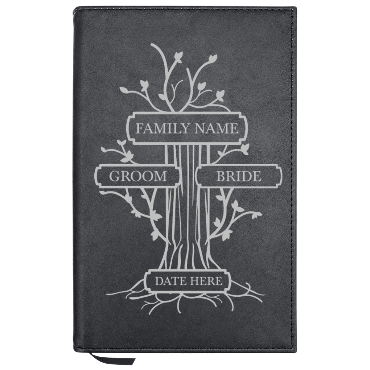 Personalized Leatherette Journal Notebook | Wedding Collection - Shepherds Shelf
