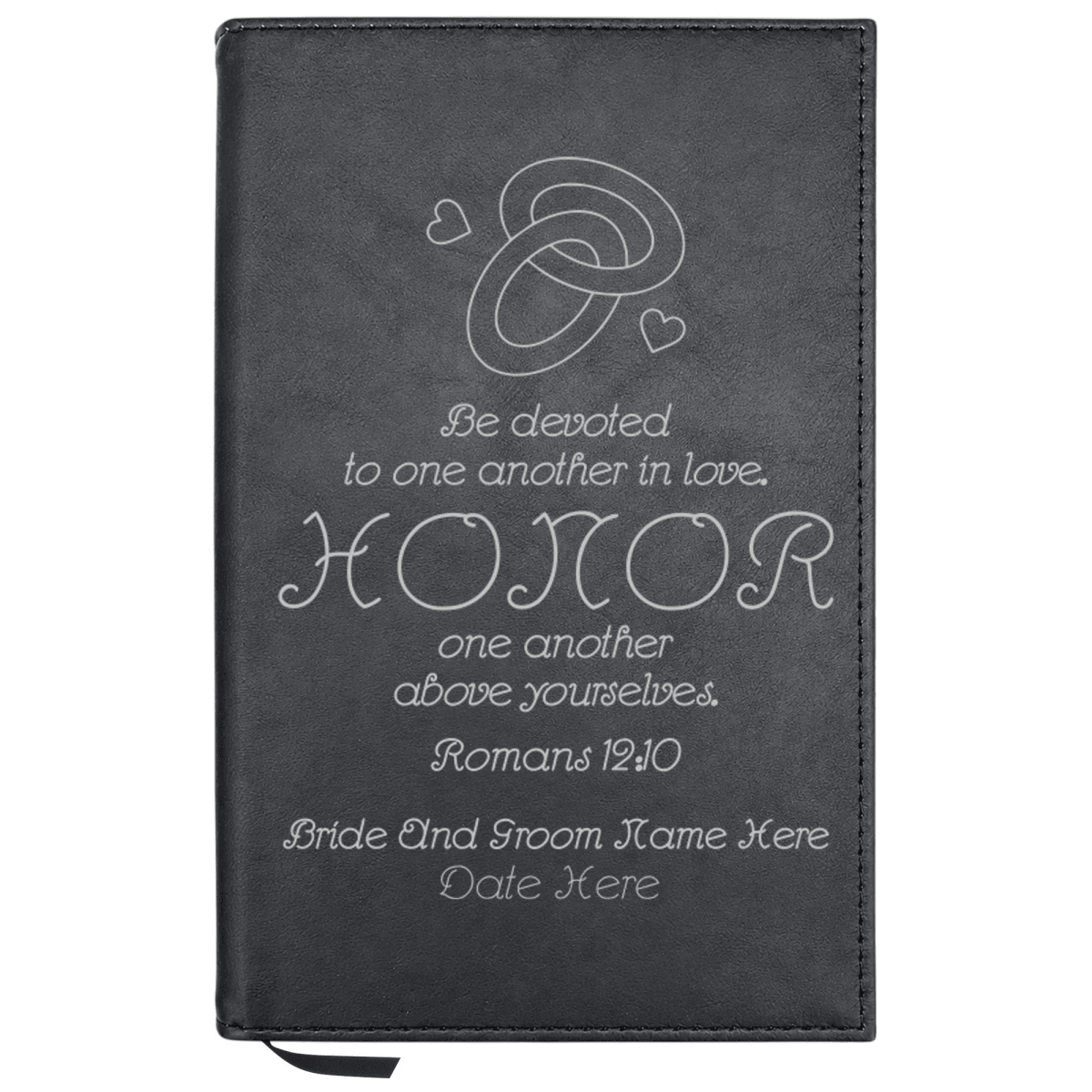 Personalized Leatherette Journal Notebook | Wedding Collection - Shepherds Shelf
