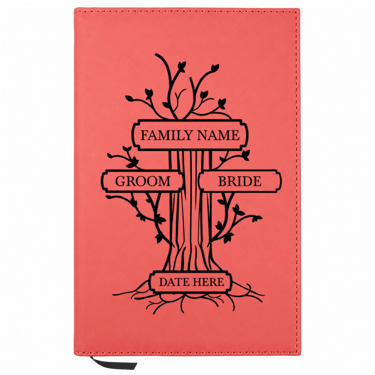 Personalized Leatherette Journal Notebook | Wedding Collection - Shepherds Shelf
