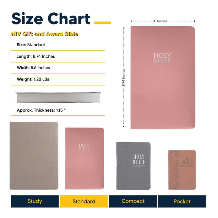 Personalized NIV Bible New International Version Faux Leather Holy Bible SMALL PRINT with Red - Highlighted Verses Pink | Shepherds Shelf - Shepherds Shelf