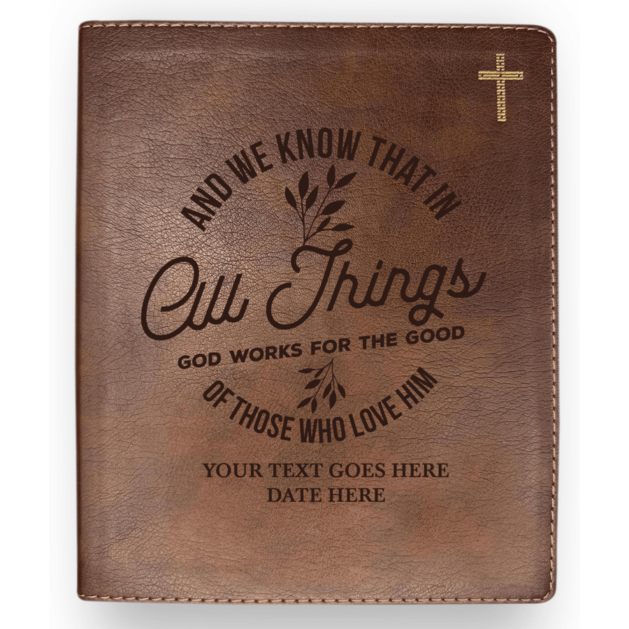 Personalized NIV Journaling Bible With All Things God Works For Good Full Cover | Shepherds Shelf - Shepherds Shelf