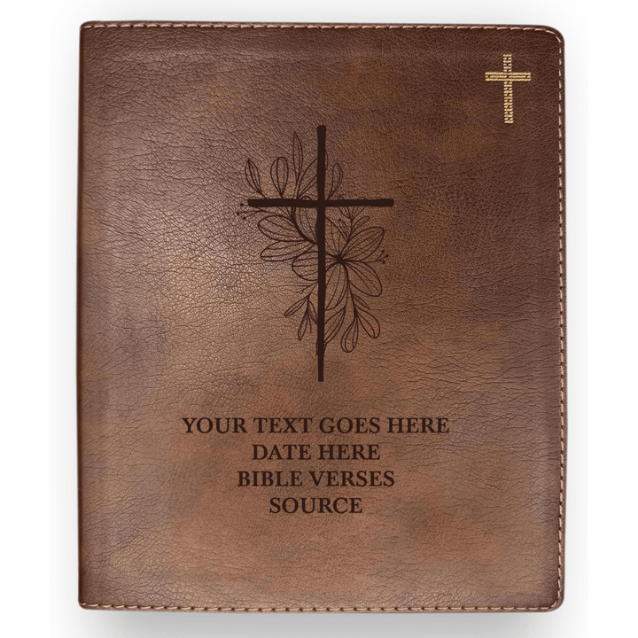Personalized NIV Journaling Bible With Floral and Cross Full Cover | Shepherds Shelf - Shepherds Shelf