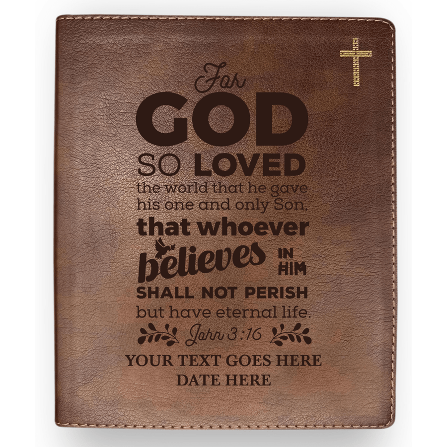 Personalized NIV Journaling Bible With John 3:16 Full Cover | Shepherds Shelf - Shepherds Shelf