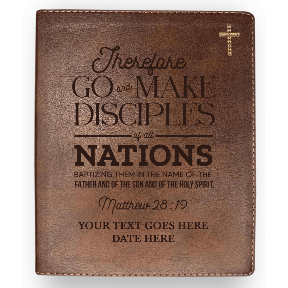 NIV Brown Standard Size Journaling Holy Bible Medium Print | Matthew 28:19
