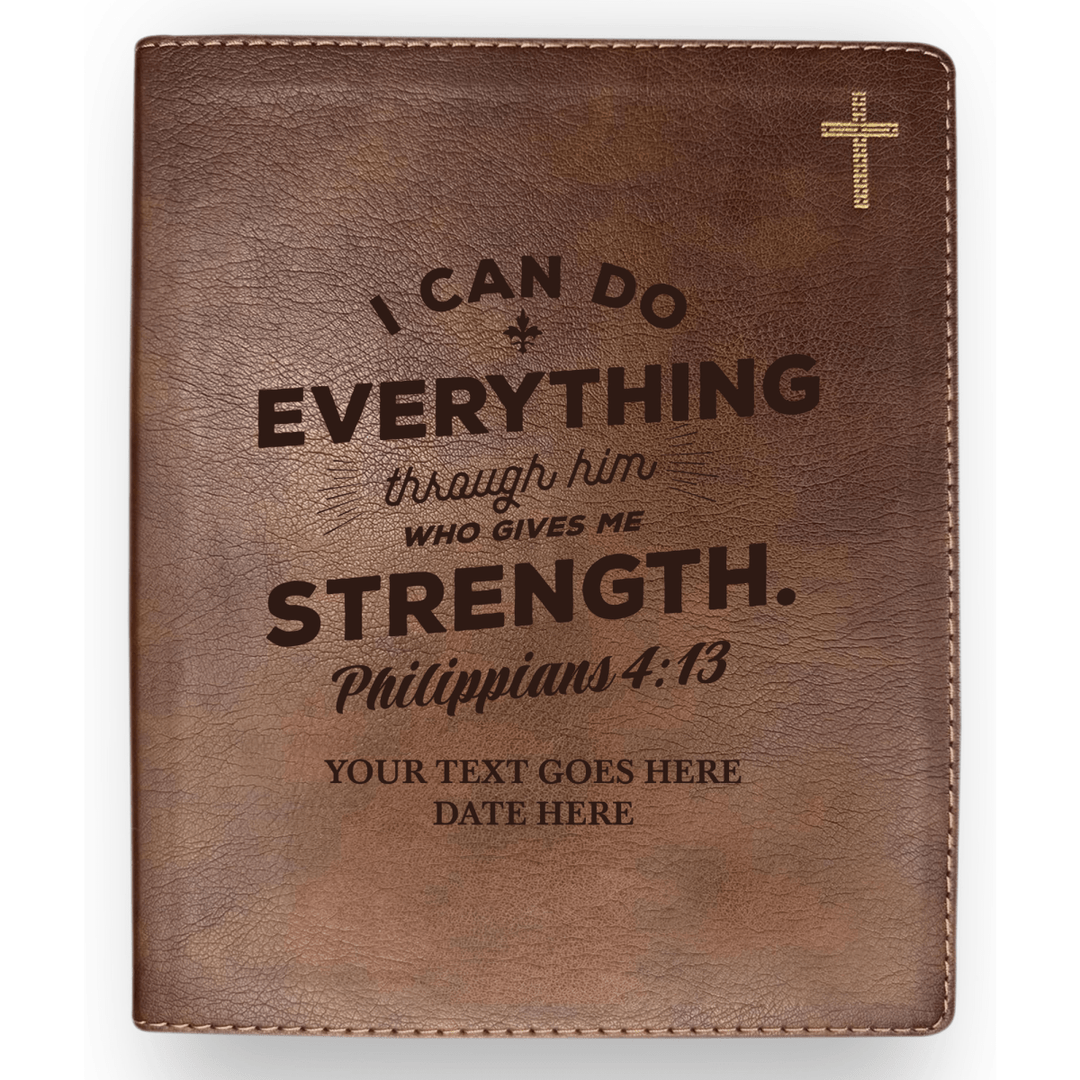 Personalized NIV Journaling Bible With Philippians 4:13 Full Cover | Shepherds Shelf - Shepherds Shelf
